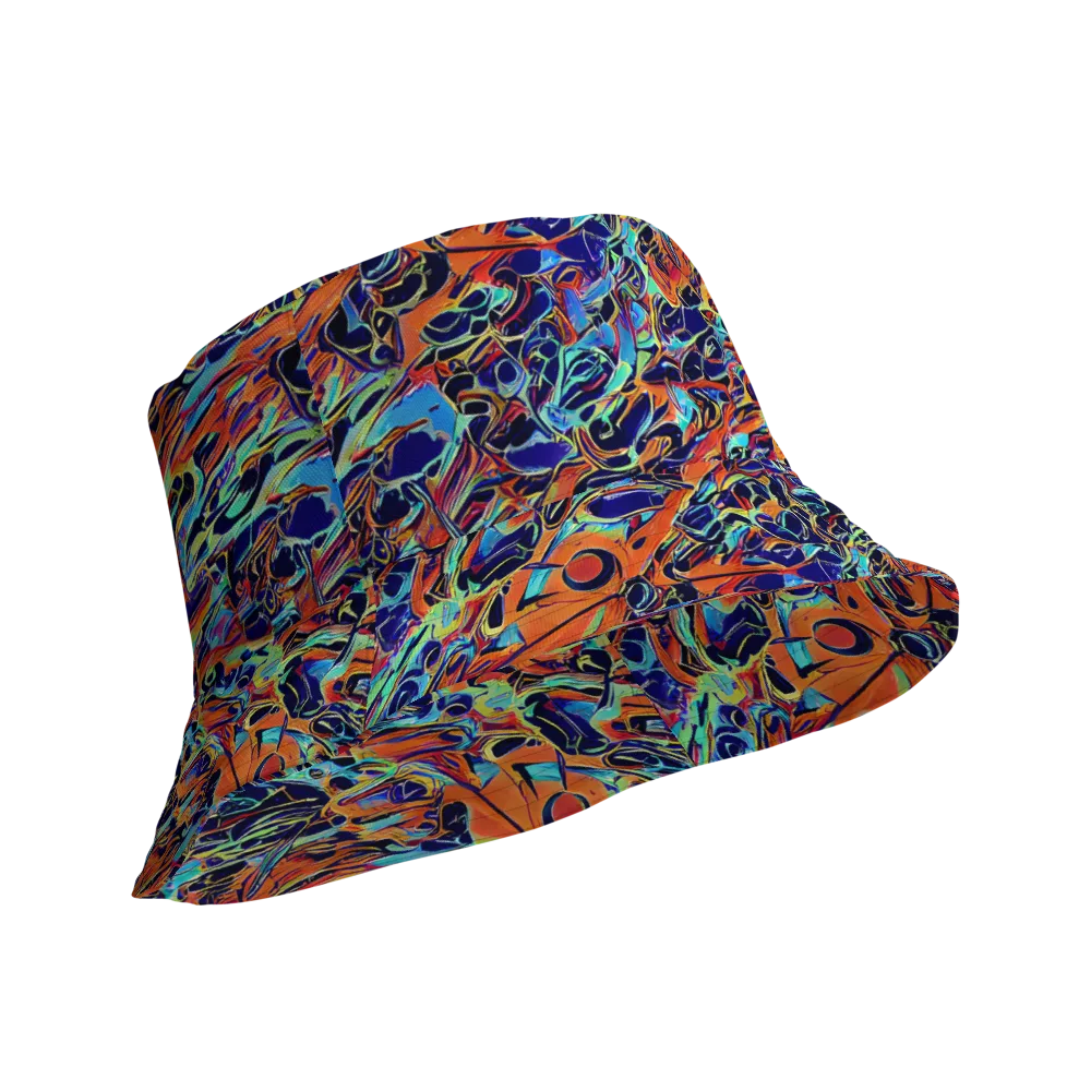 Tangerine Koi on Reversible Bucket Hat — Product details Outside
