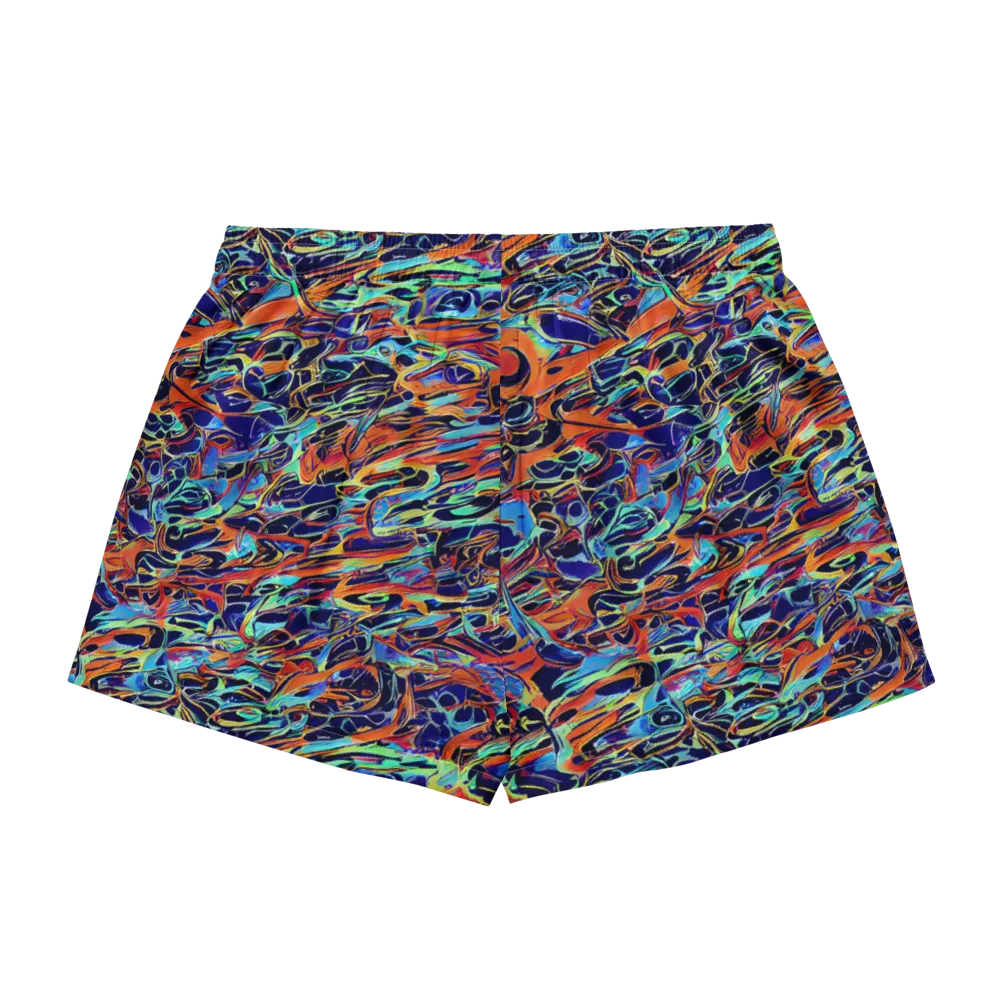 Tangerine Koi on Women's Pajama Shorts — Back