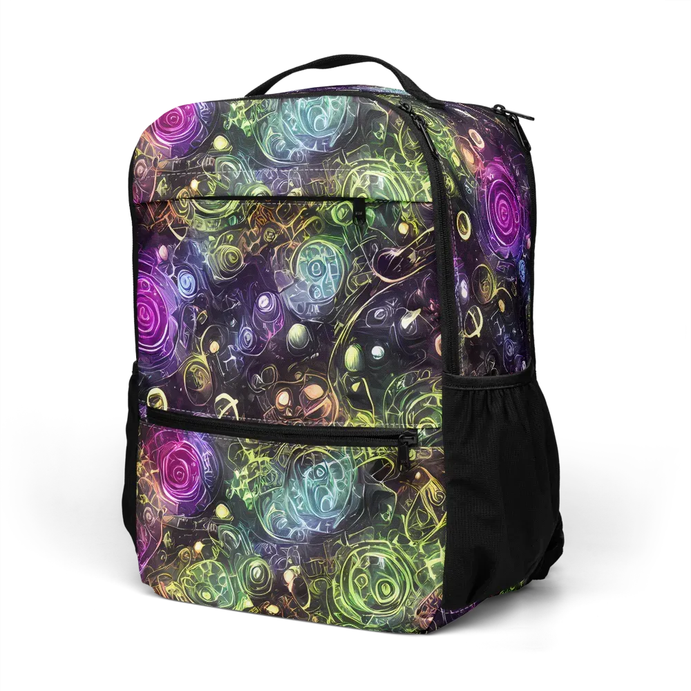 Neon Rosarium on Utility Backpack — Left Front