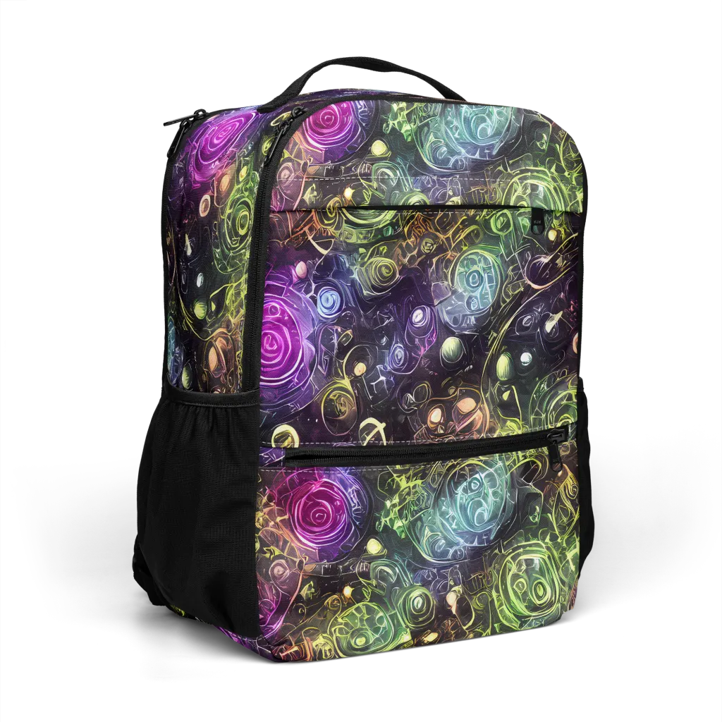 Neon Rosarium on Utility Backpack — Right Front