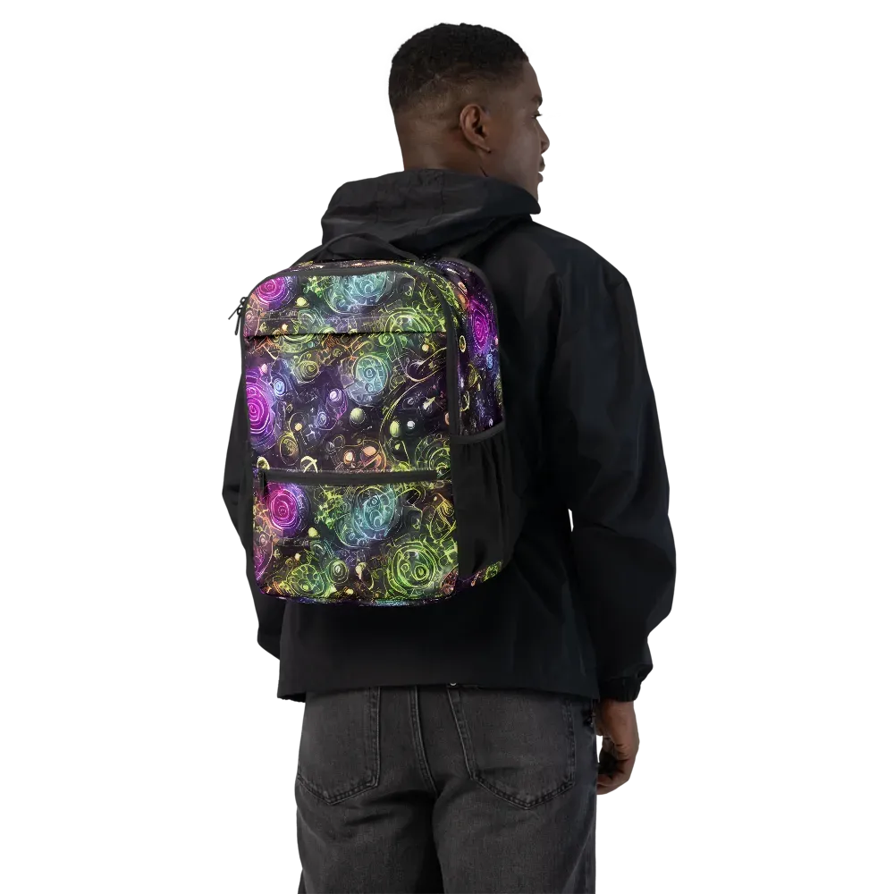 Neon Rosarium on Utility Backpack — Back