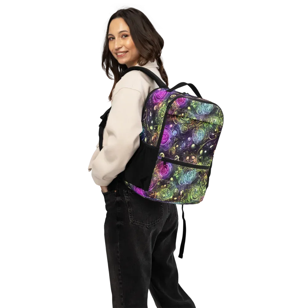 Neon Rosarium on Utility Backpack — Back