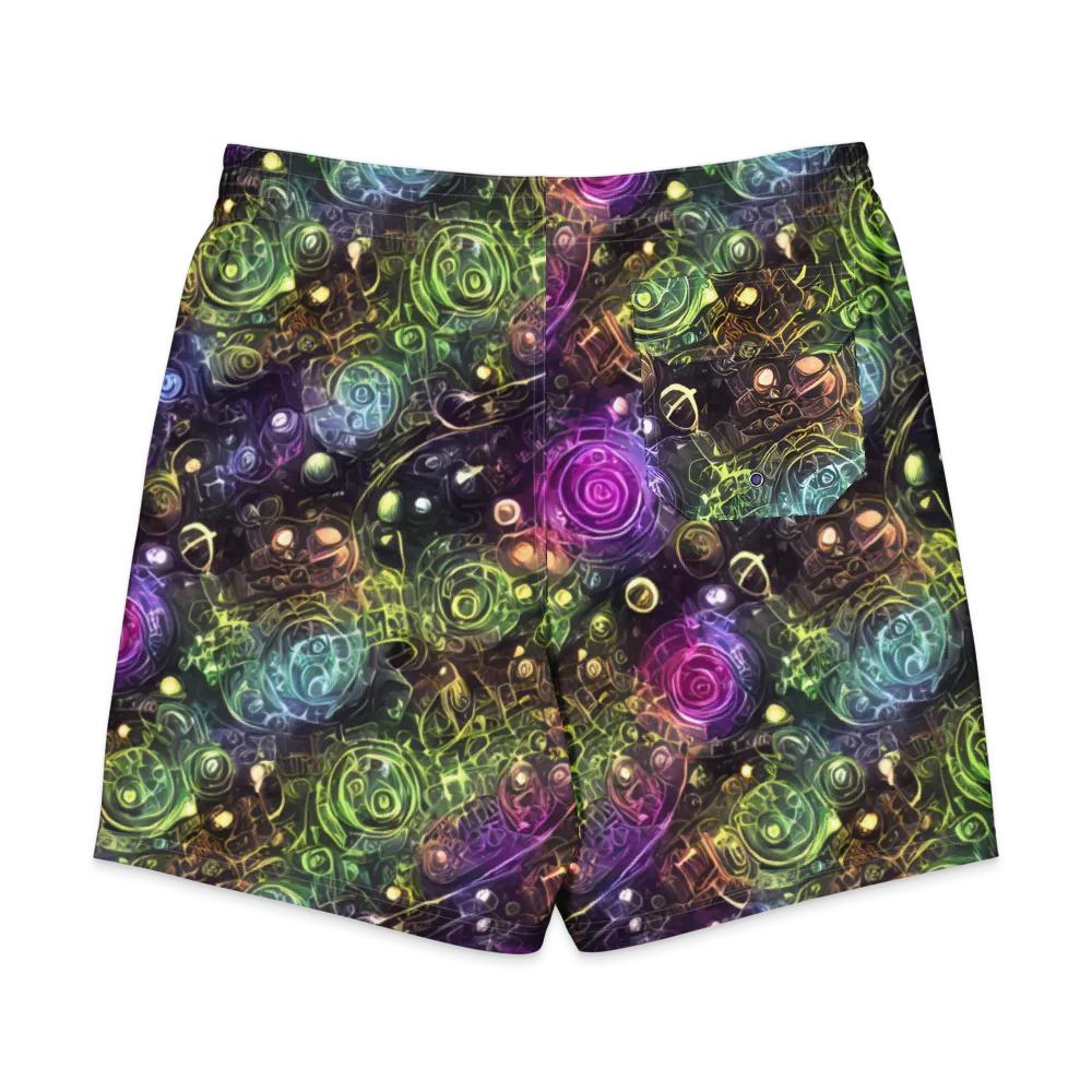 Neon Rosarium on Men's Board Shorts — Back