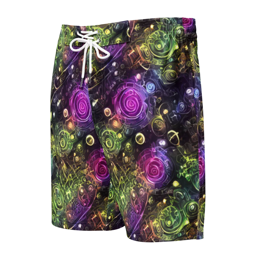 Neon Rosarium on Men's Board Shorts — Front