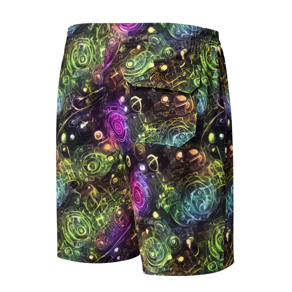 Neon Rosarium on Men's Board Shorts — Back