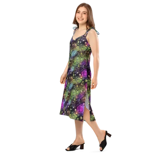 Neon Rosarium on a Slip Dress