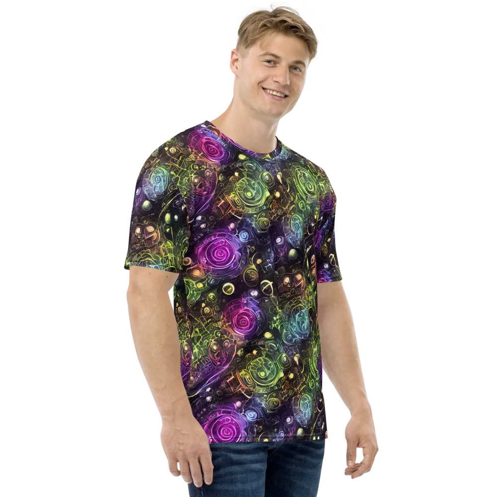 Neon Rosarium on Men's Crew Neck T-Shirt — Right