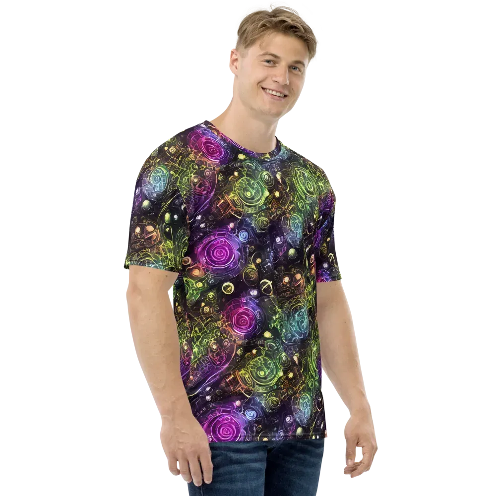 Neon Rosarium on Men's Crew Neck T-Shirt — Right