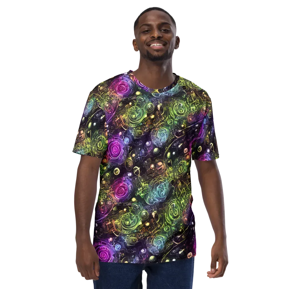 Neon Rosarium on Men's Crew Neck T-Shirt — Front
