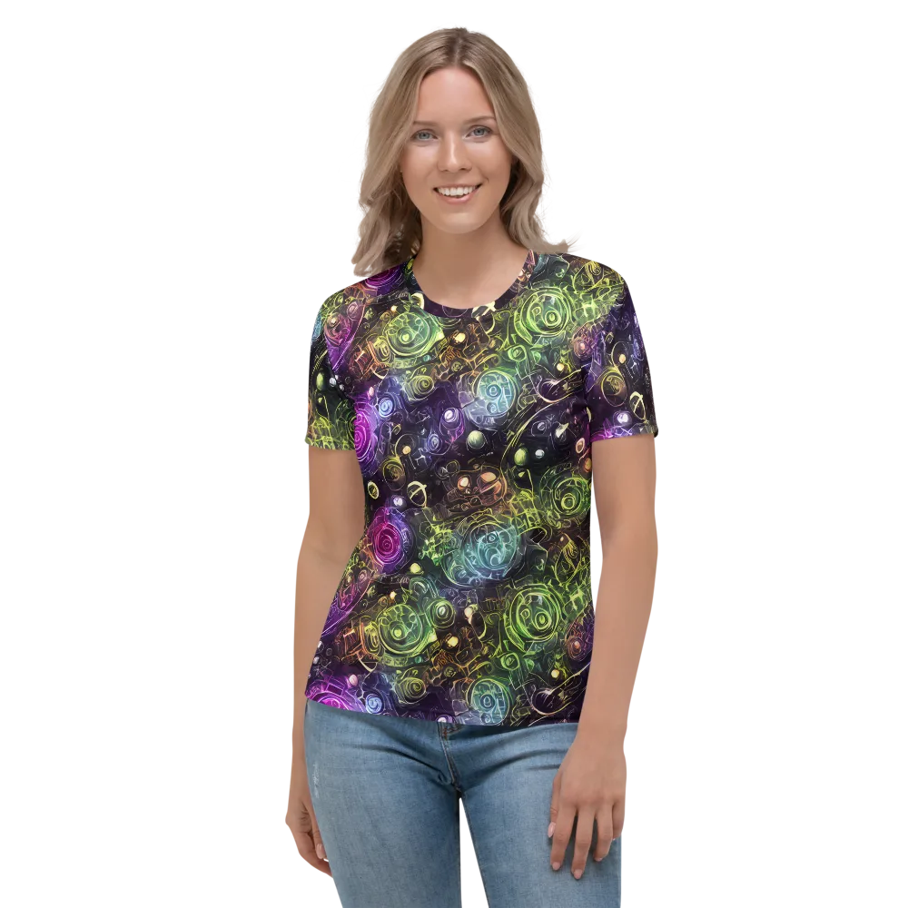 Neon Rosarium on Women's Crew Neck T-Shirt — Front