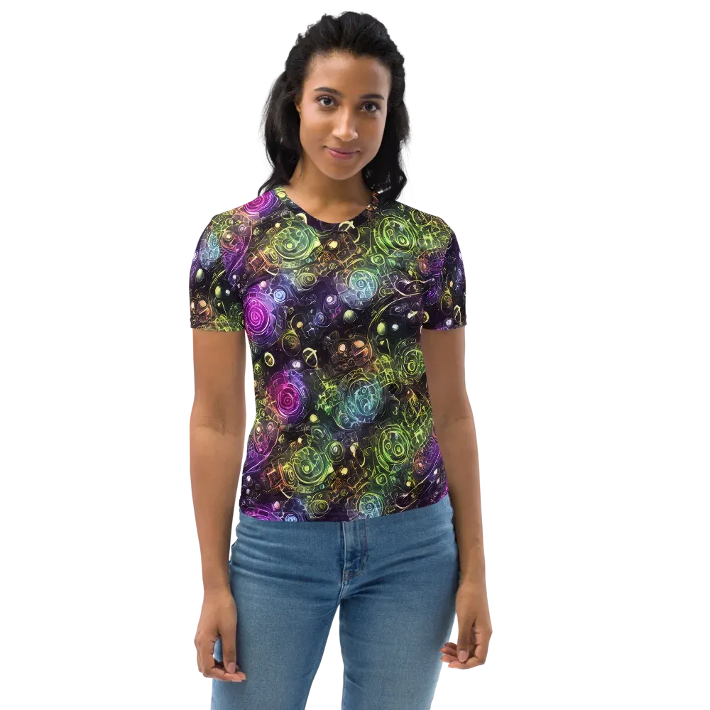 Neon Rosarium on Women's Crew Neck T-Shirt — Front