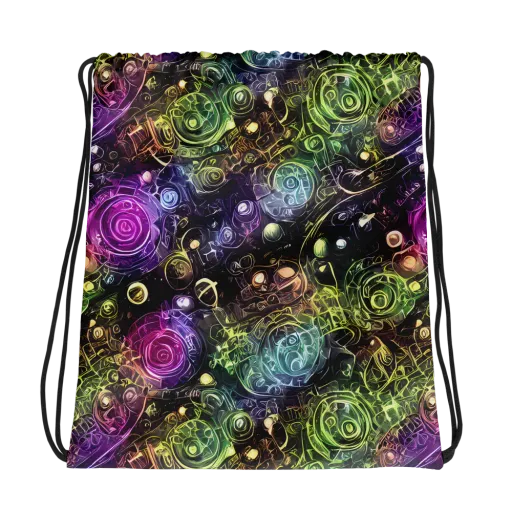 Neon Rosarium on a Drawstring Bag