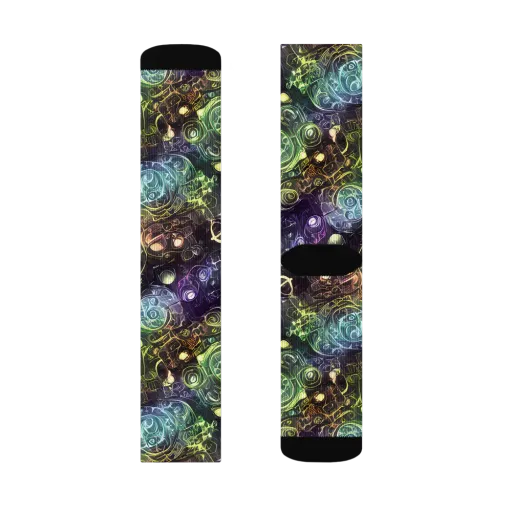 Neon Rosarium on a Socks