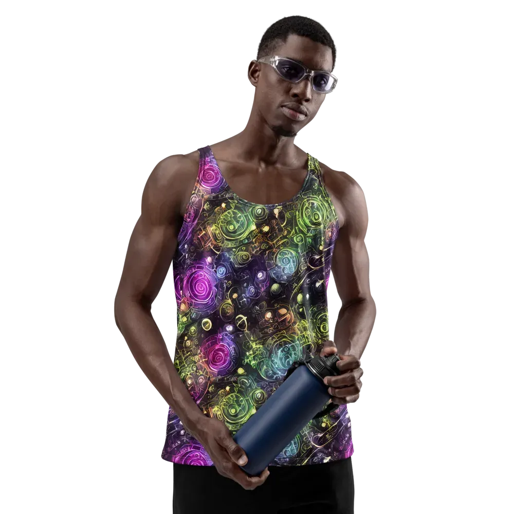 Neon Rosarium on Men's Tank Top — Front