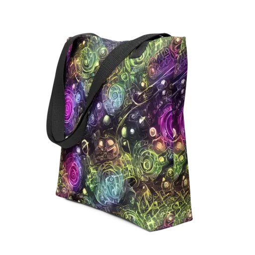 Neon Rosarium on a Tote Bag