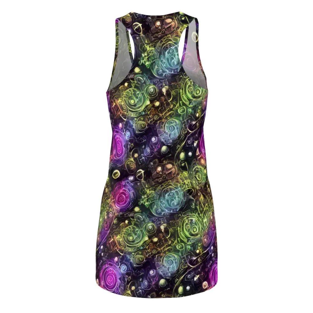 Neon Rosarium on Racerback Dress — Back