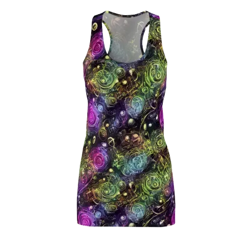 Neon Rosarium on a Racerback Dress