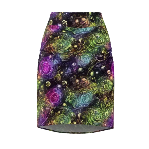 Neon Rosarium on a Pencil Skirt