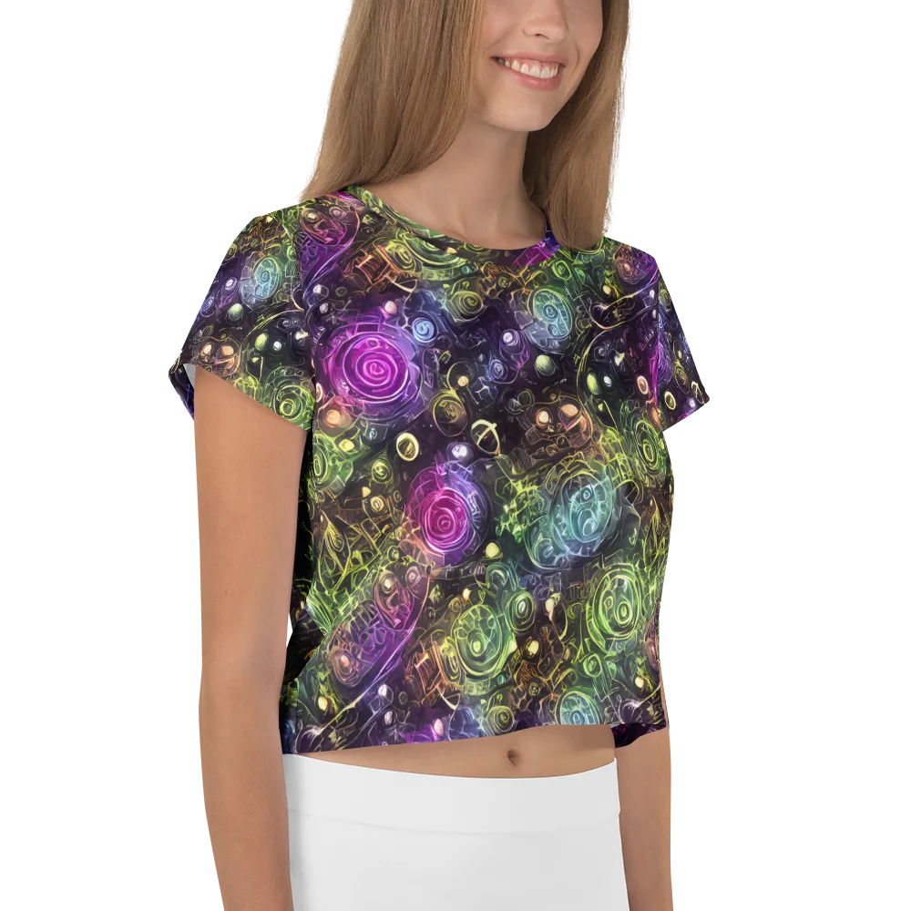 Neon Rosarium on Crop Tee — Right