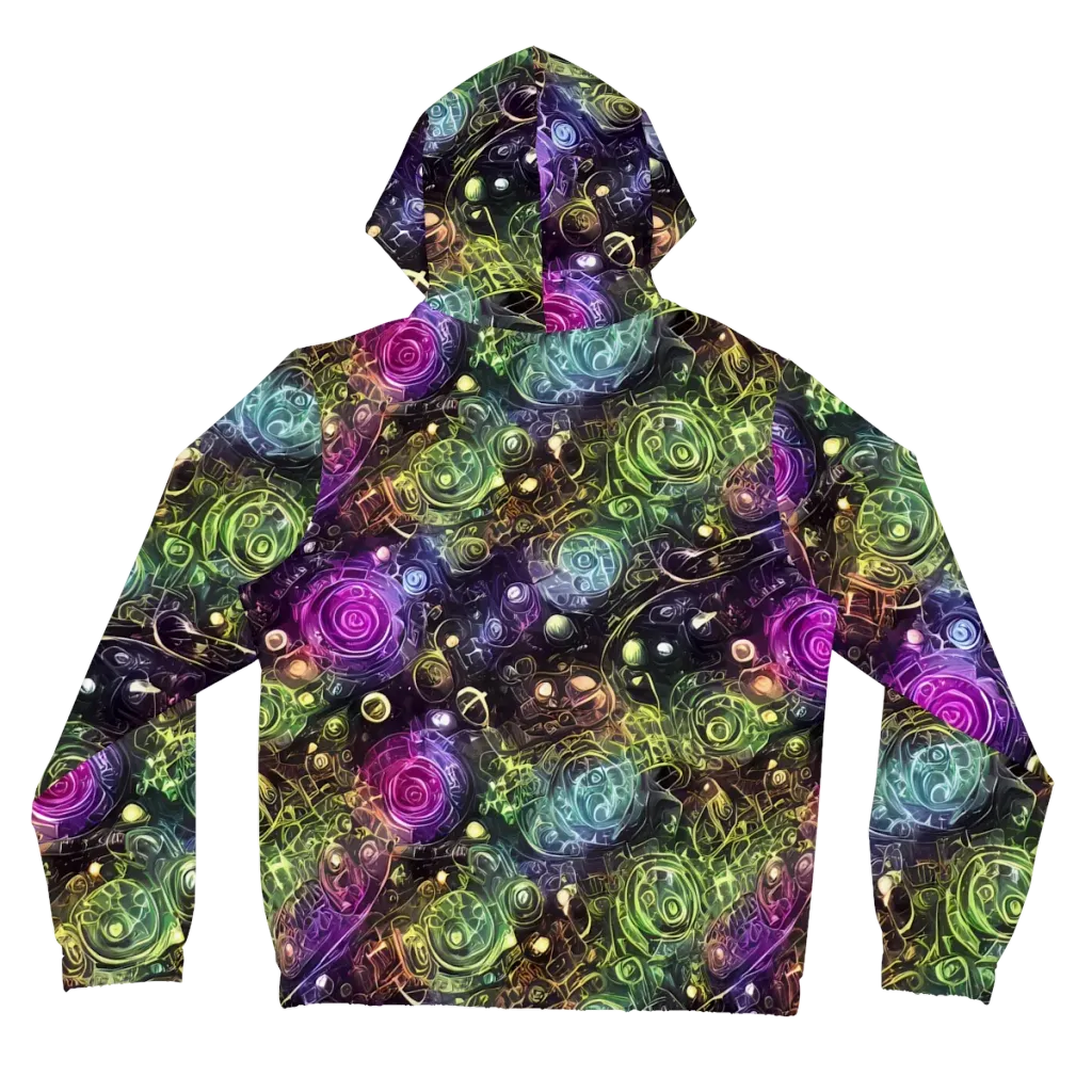Neon Rosarium on Women's Full-Zip Hoodie — Back