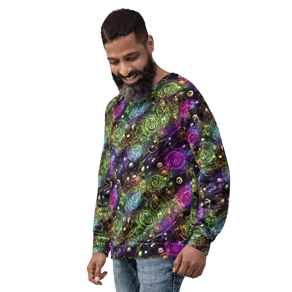 Neon Rosarium on Sweatshirt — Left Front