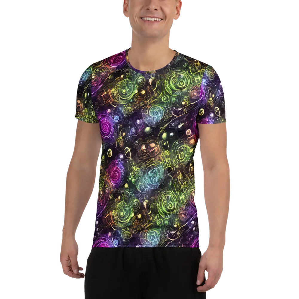 Neon Rosarium on Men's Athletic T-Shirt — Front