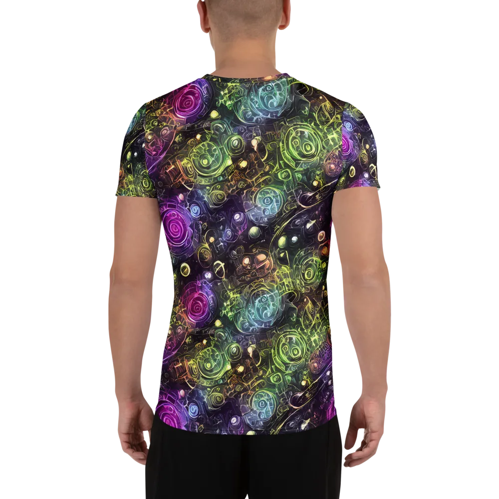 Neon Rosarium on Men's Athletic T-Shirt — Back