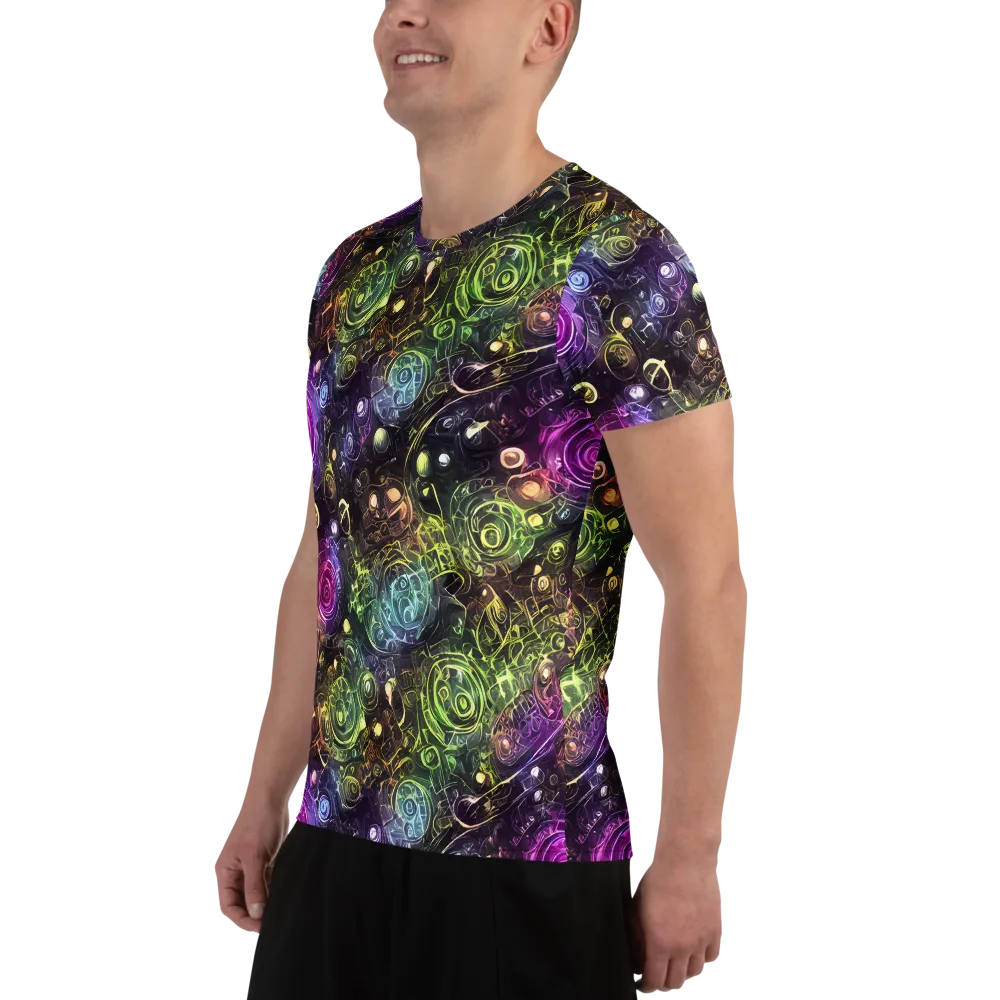 Neon Rosarium on Men's Athletic T-Shirt — Left