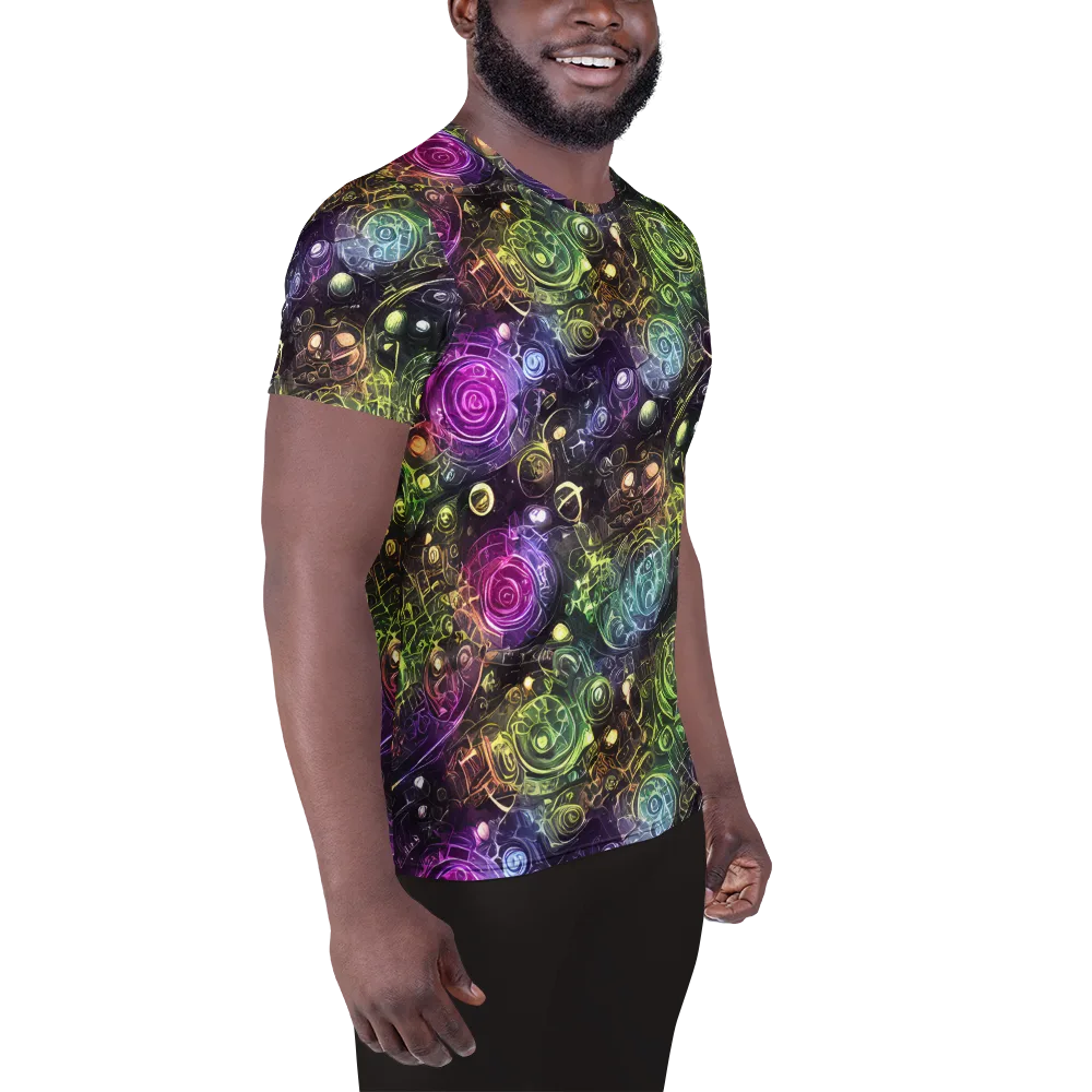 Neon Rosarium on Men's Athletic T-Shirt — Right
