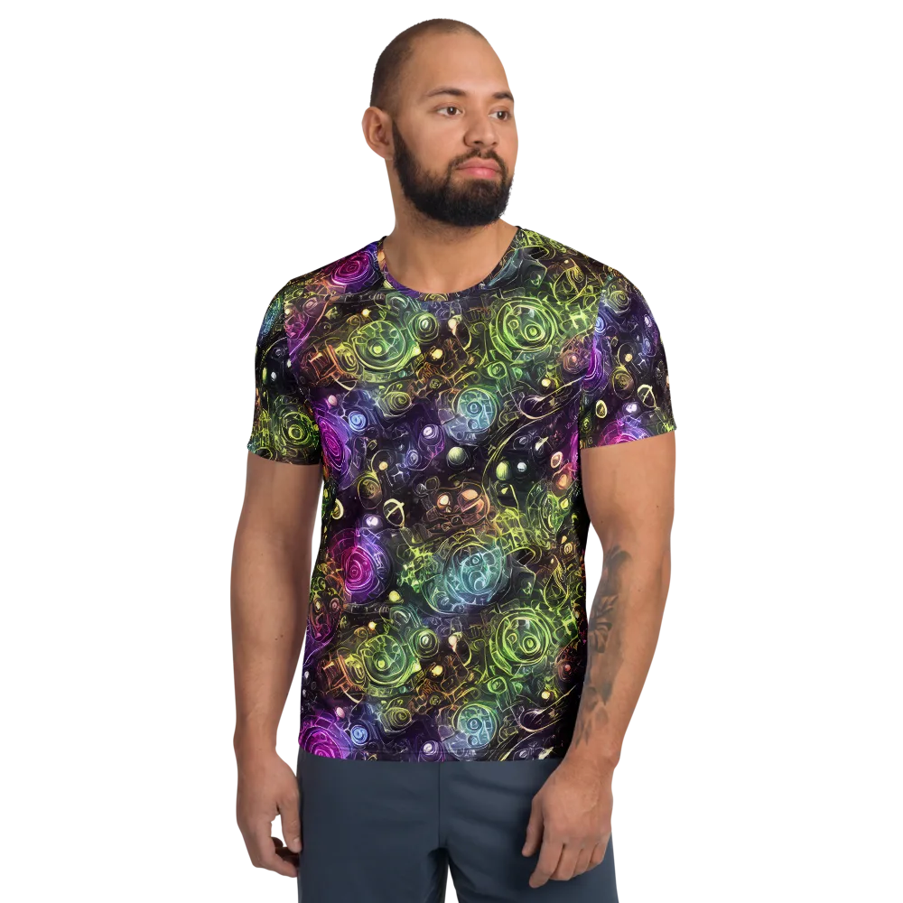 Neon Rosarium on Men's Athletic T-Shirt — Front