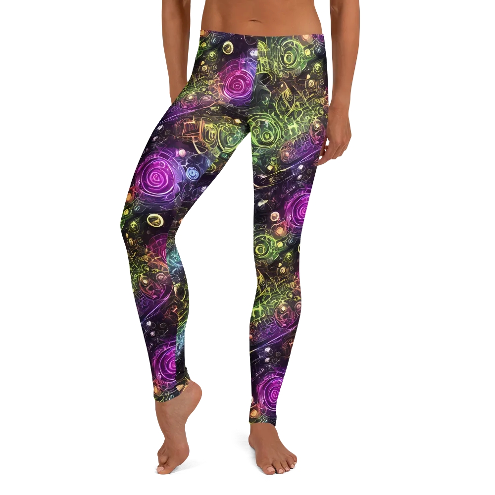 Neon Rosarium on Leggings — Front