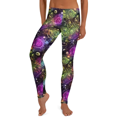 Neon Rosarium on a Leggings