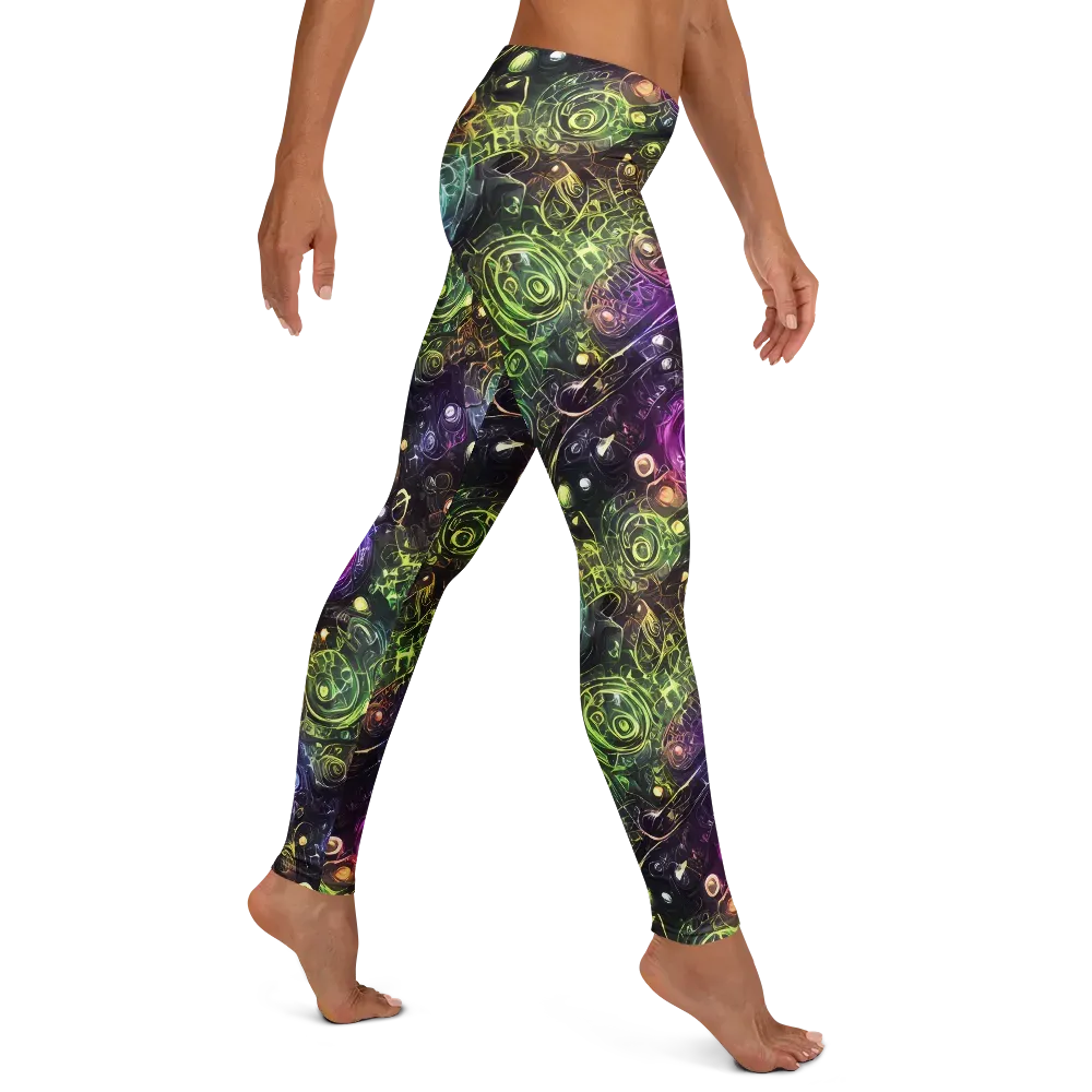 Neon Rosarium on Leggings — Right