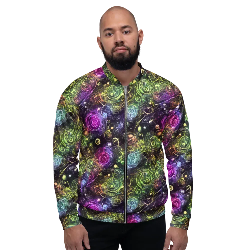Neon Rosarium on Bomber Jacket — Front