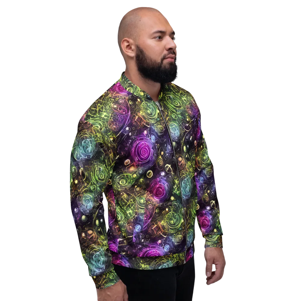 Neon Rosarium on Bomber Jacket — Right