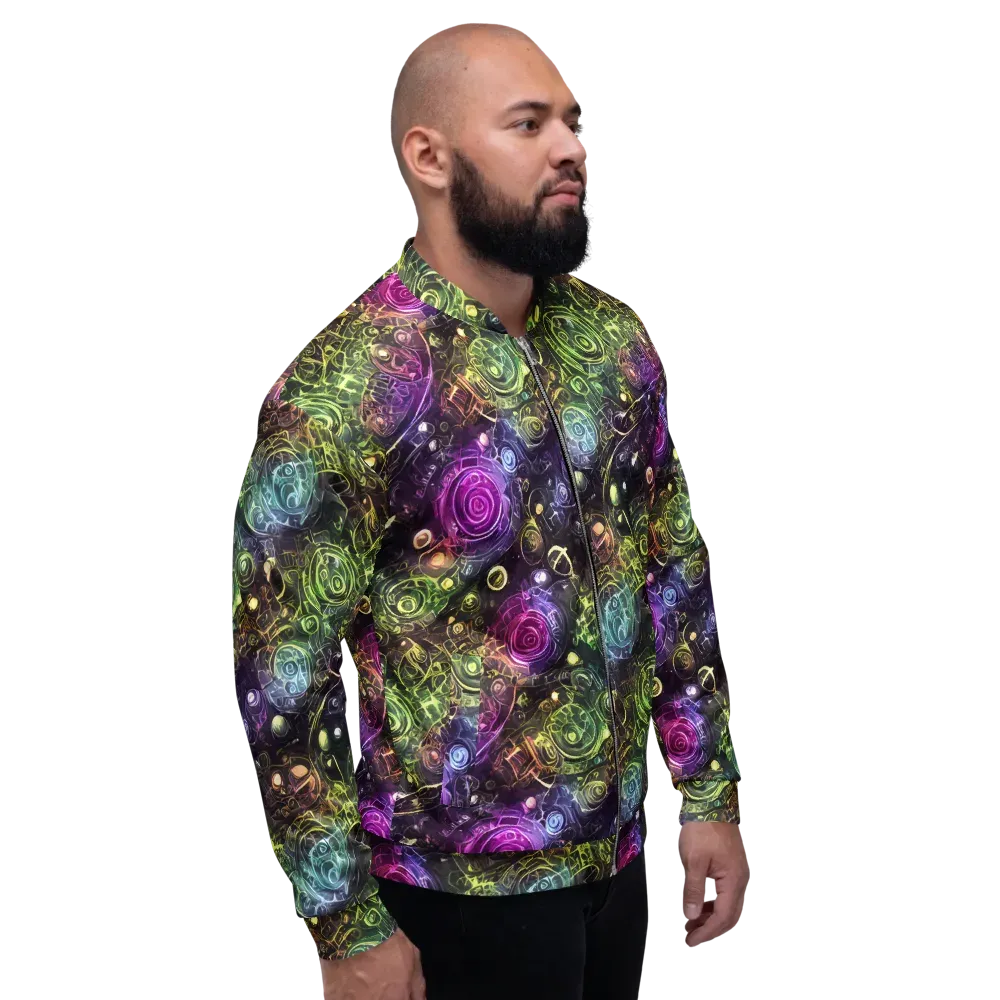 Neon Rosarium on Bomber Jacket — Right