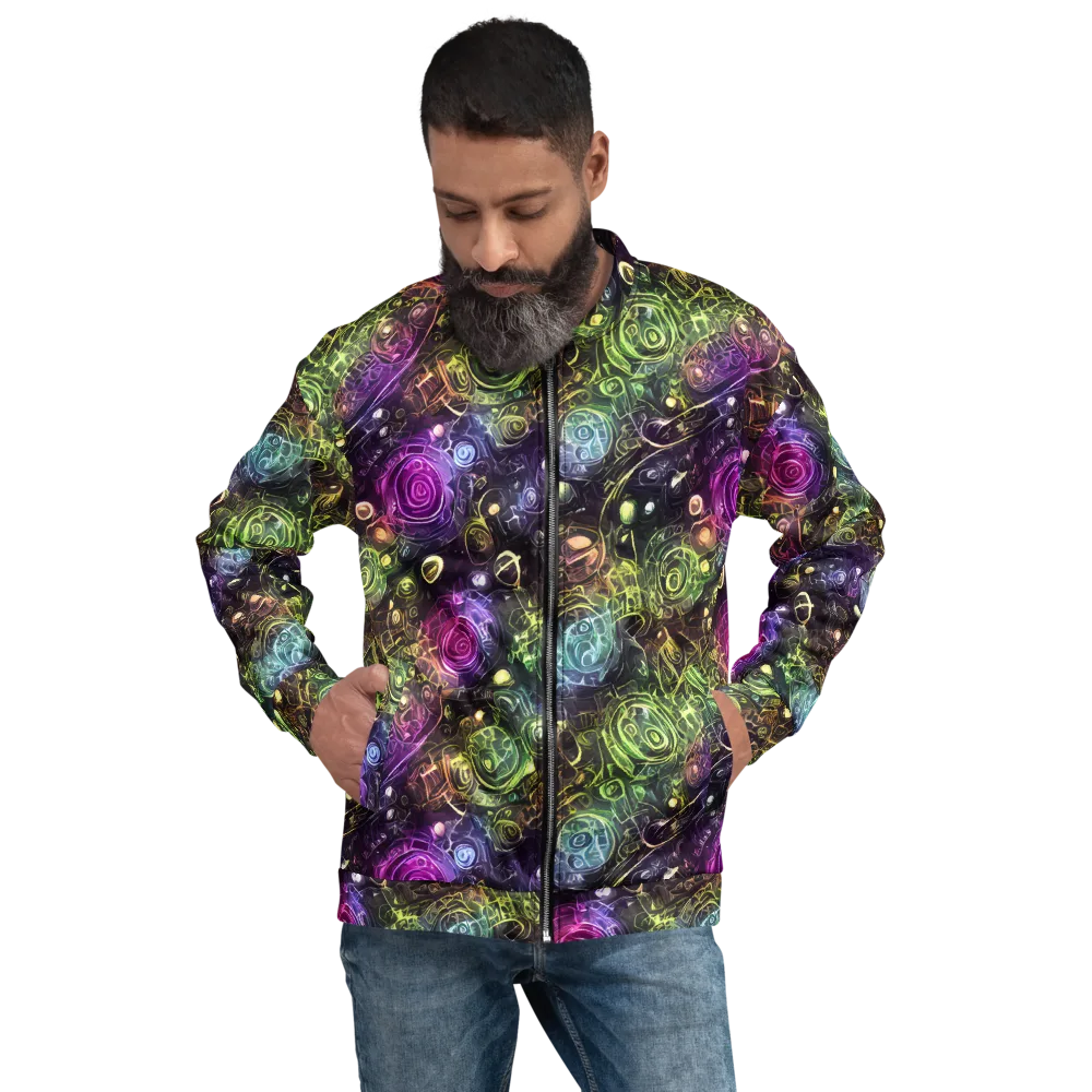 Neon Rosarium on Bomber Jacket — Front