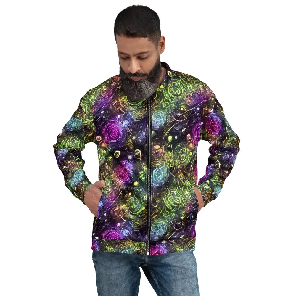 Neon Rosarium on Bomber Jacket — Front