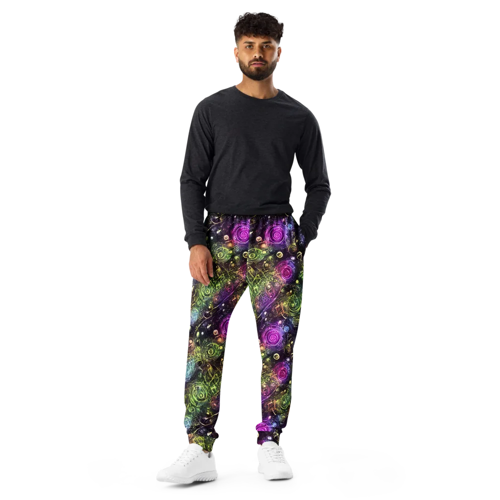 Neon Rosarium on Men's Joggers — Front