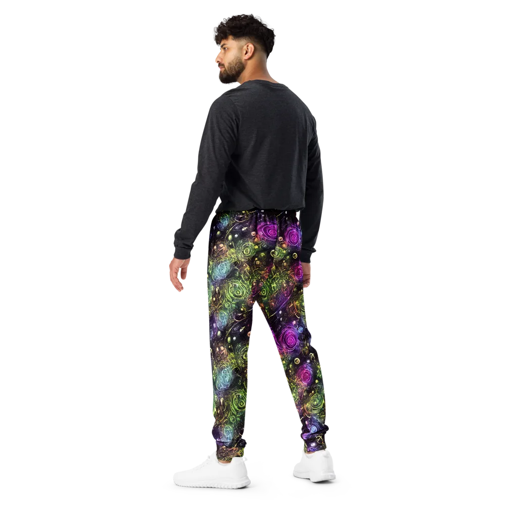 Neon Rosarium on Men's Joggers — Back