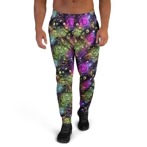 Neon Rosarium on a Men's Joggers