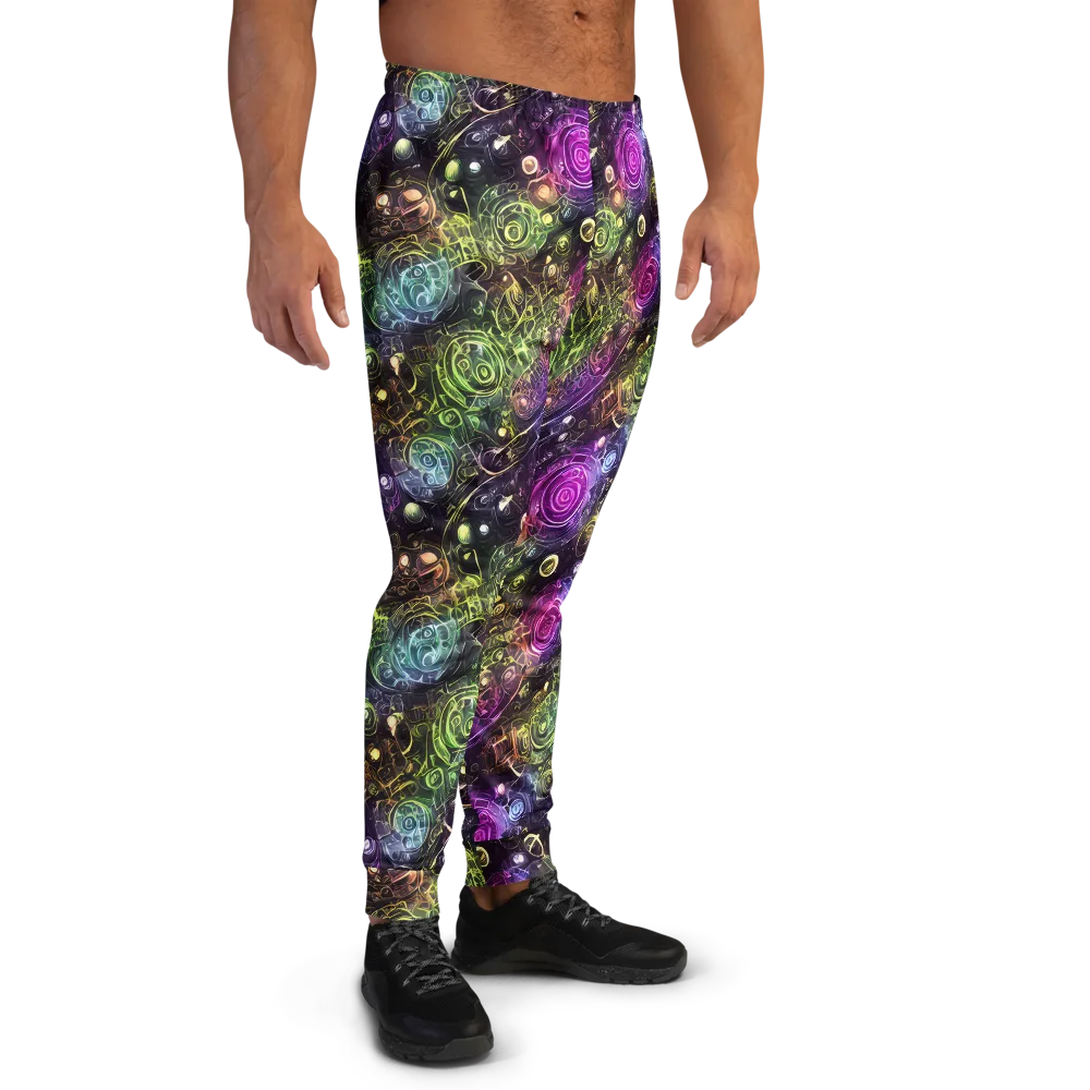 Neon Rosarium on Men's Joggers — Right