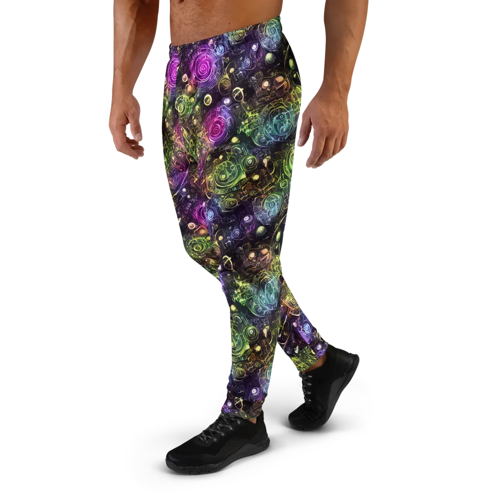 Neon Rosarium on Men's Joggers — Left