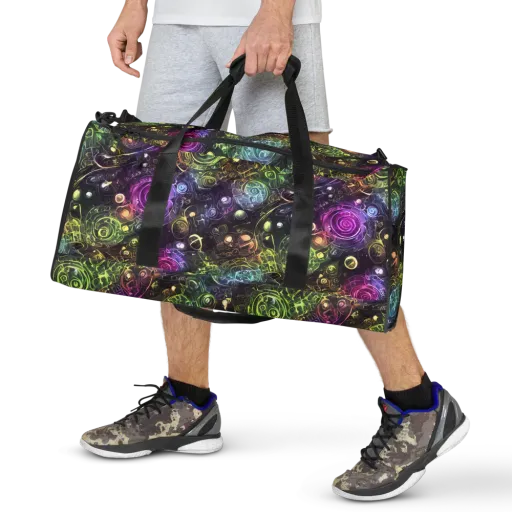 Neon Rosarium on a Duffle Bag