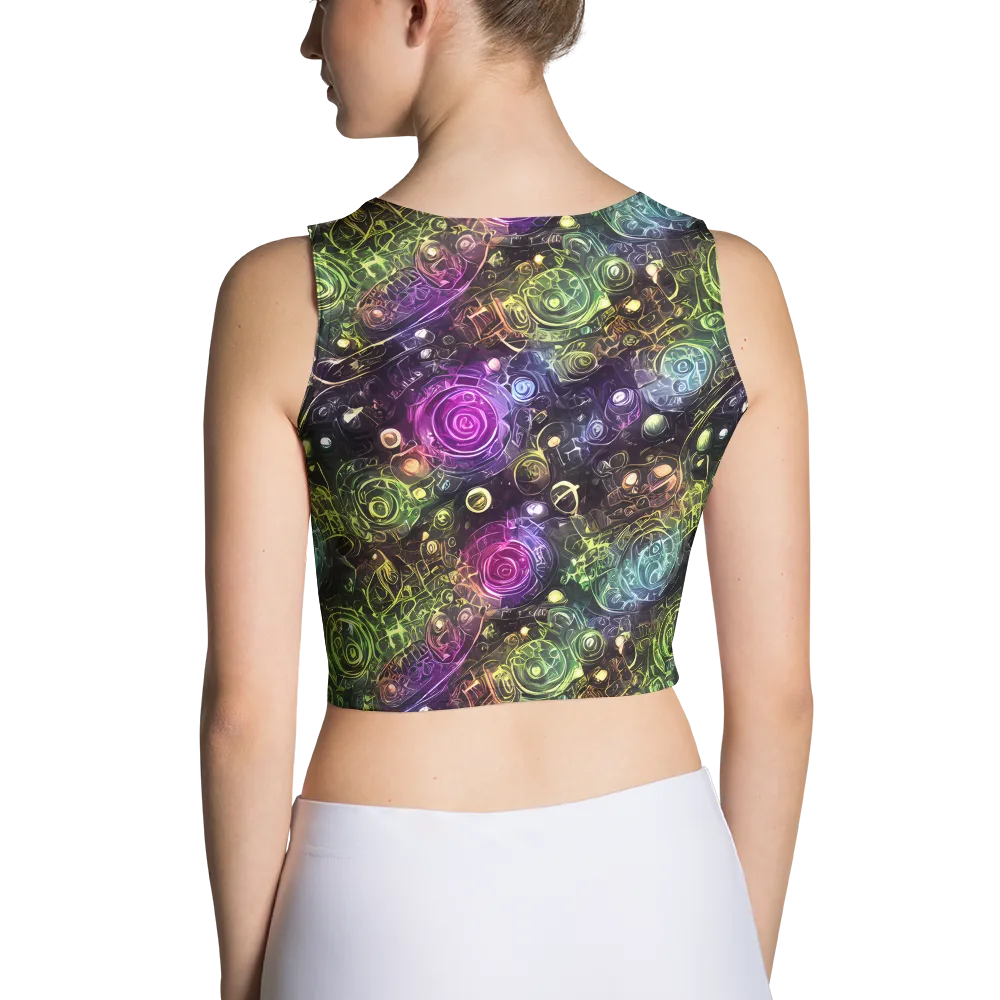 Neon Rosarium on Crop Top — Back