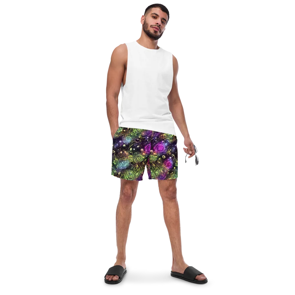 Neon Rosarium on Swim Trunks — Front