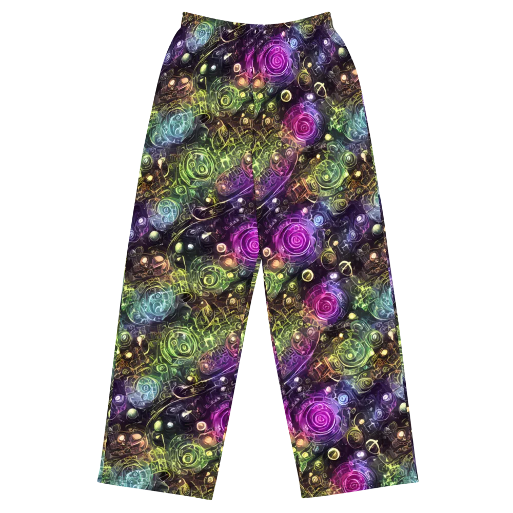Neon Rosarium on Wide-Leg Pants — Front