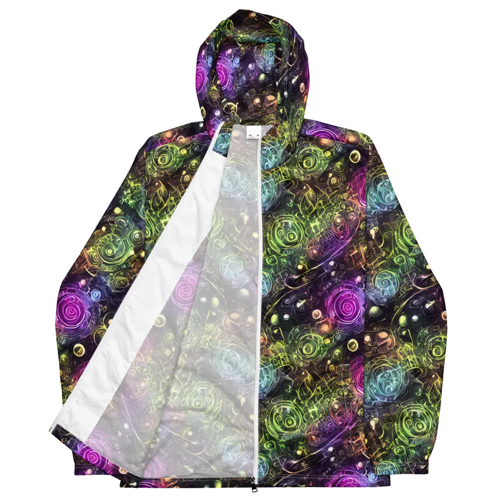 Neon Rosarium on Men's Windbreaker — Front