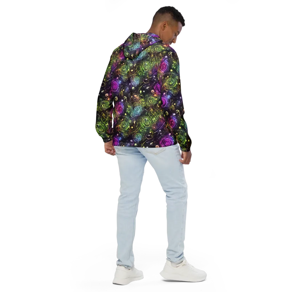 Neon Rosarium on Men's Windbreaker — Back
