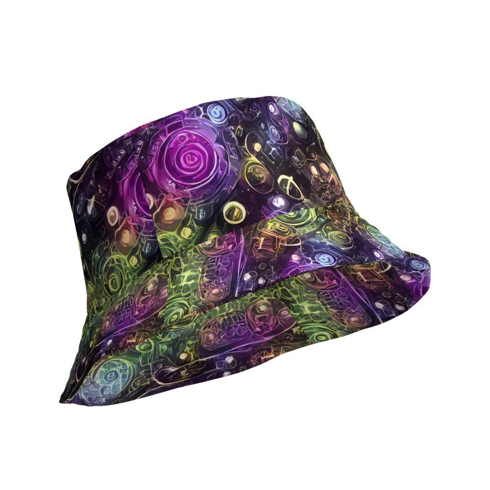 Neon Rosarium on Reversible Bucket Hat — Product details Outside